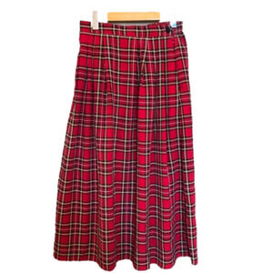 Vintage Northern Traditions Lightweight Cottagecore Coastal Plaid Skirt Medium